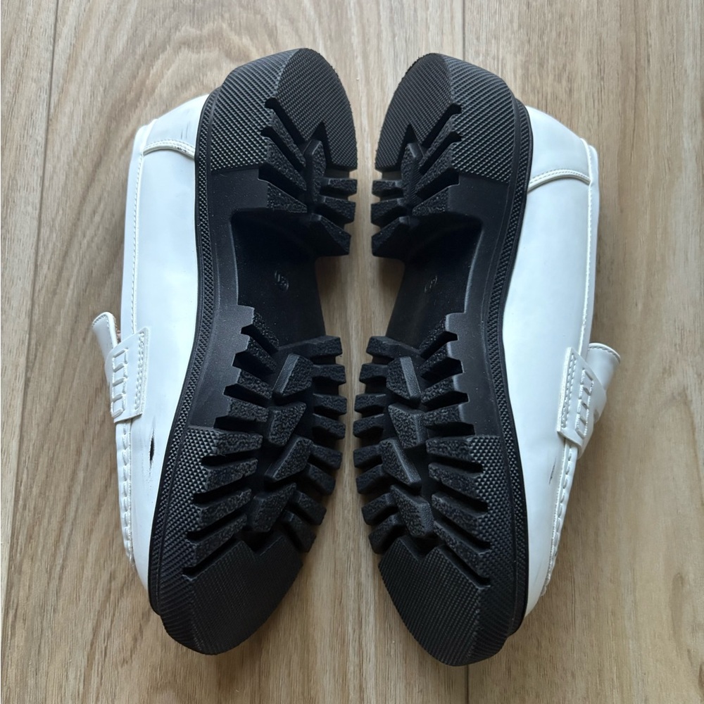 Gemialle - Women’s Platform Slip on Penny Loafers - Size 6.5 - Black & White - Picture 7 of 9